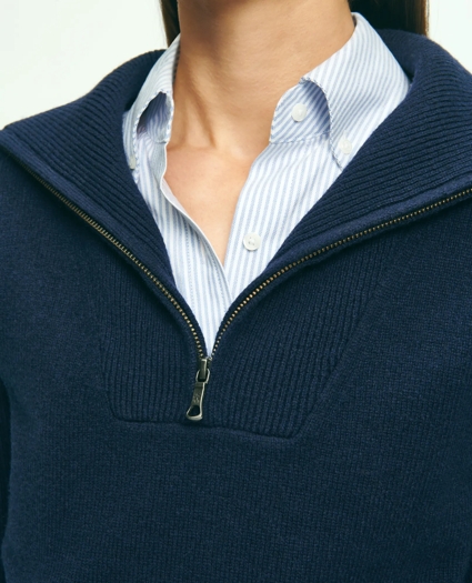 Wool Cashmere Half-Zip Sweater, image 4