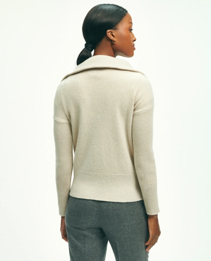 Wool Cashmere Half-Zip Sweater, image 2