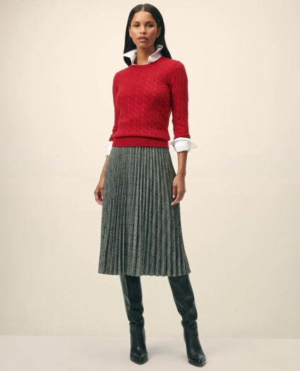 Cashmere Cable Crewneck Sweater, image 2