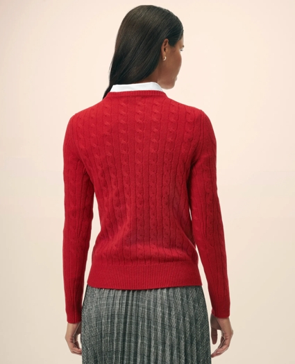Cashmere Cable Crewneck Sweater, image 3