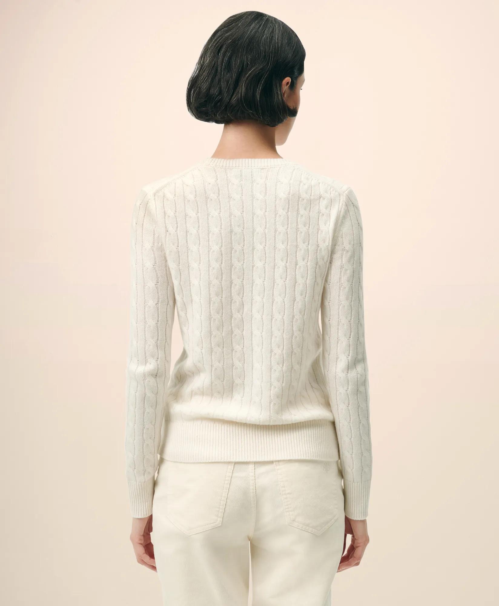 Cashmere Cable Crewneck Sweater, image 2