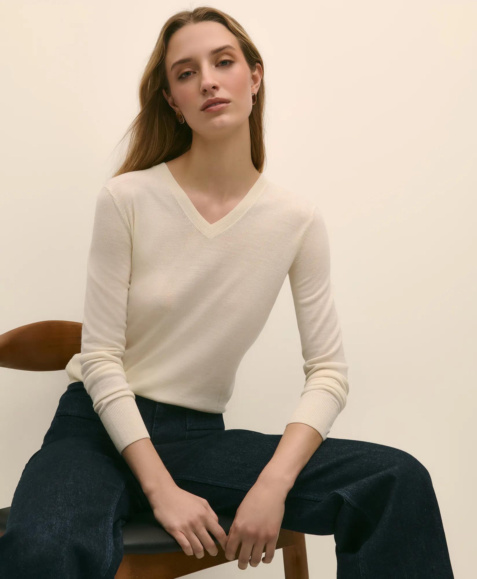 Ultimate Merino Wool V-Neck Sweater, image 1