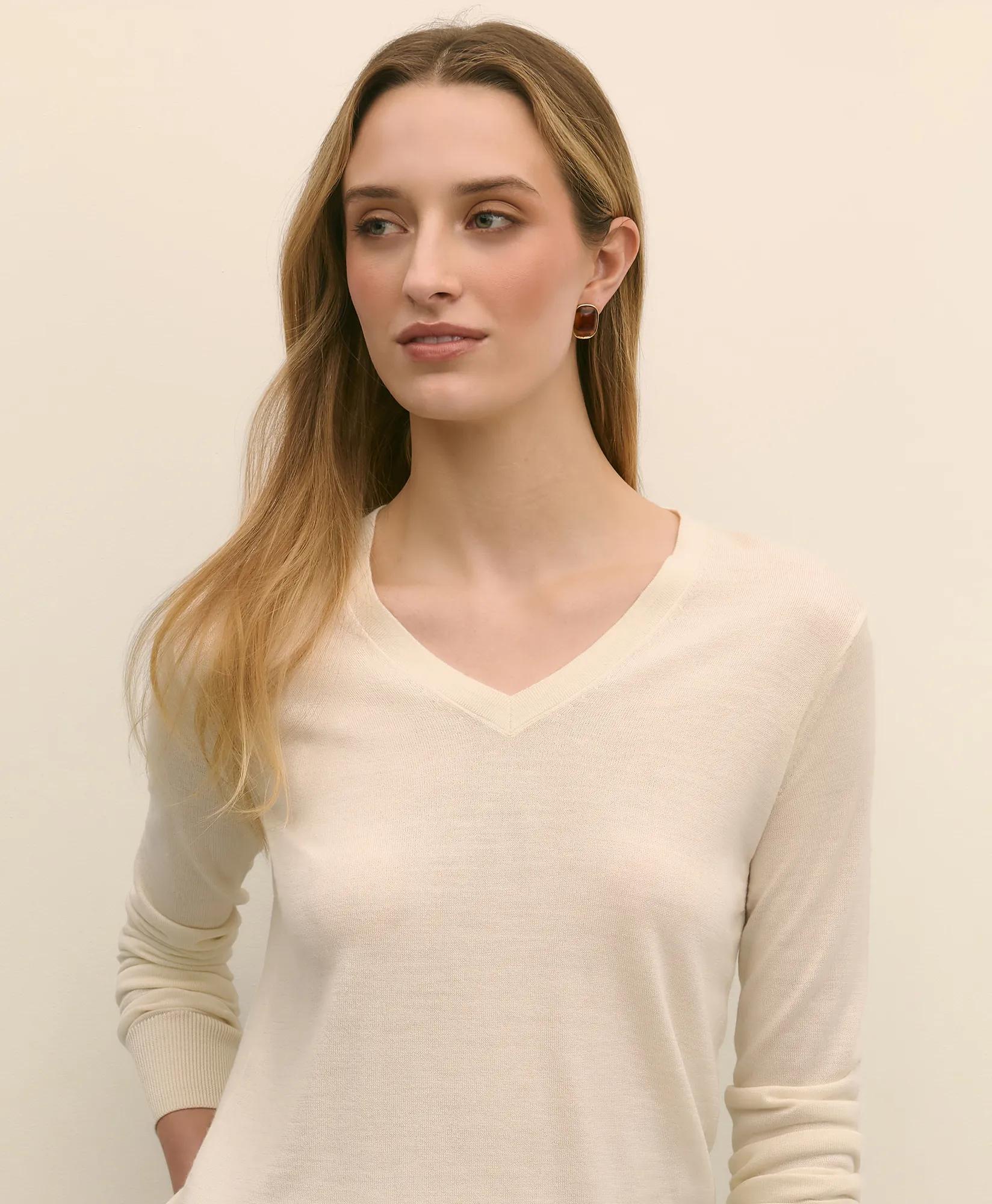 Ultimate Merino Wool V-Neck Sweater, image 2