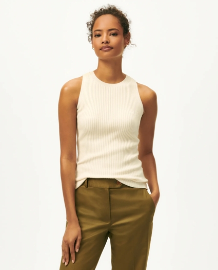 Twinset Silk Blend Ribbed Shell, image 1