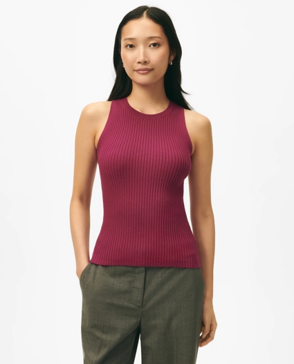 Twinset Silk Blend Ribbed Shell, image 1