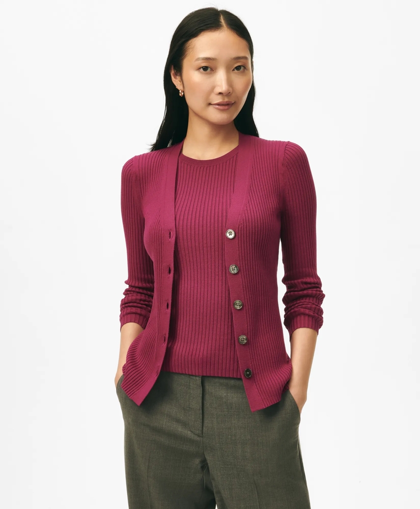 Twinset Silk Blend Ribbed Shell, image 4