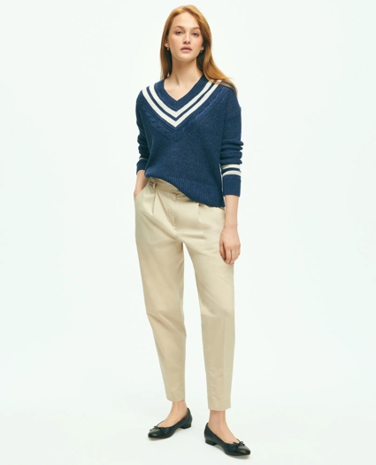Relaxed Linen Tennis Sweater, image 3