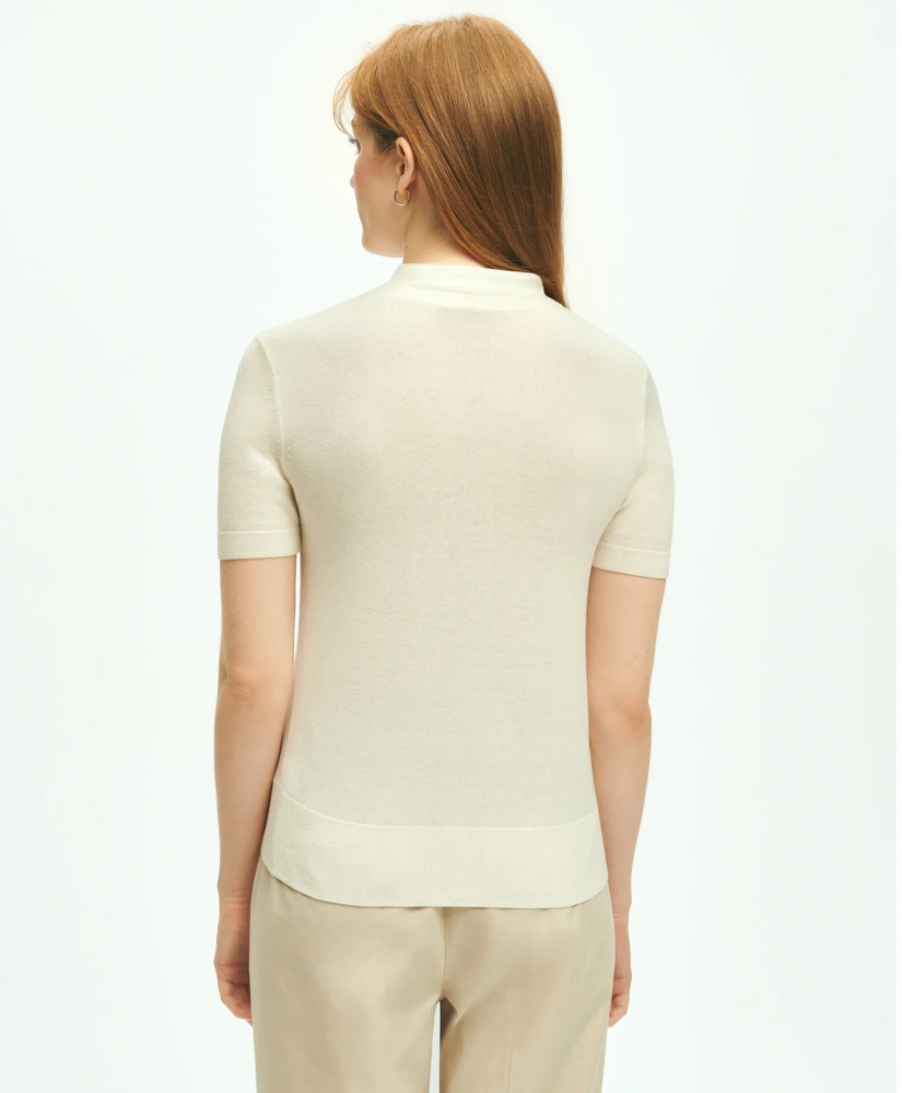 Silk Blend Shawl Collar Sweater, image 3
