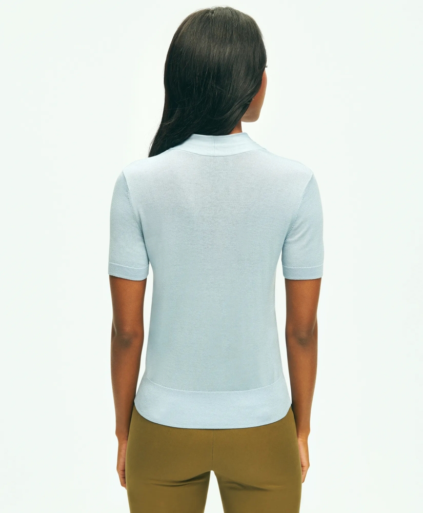 Silk Blend Shawl Collar Sweater, image 3