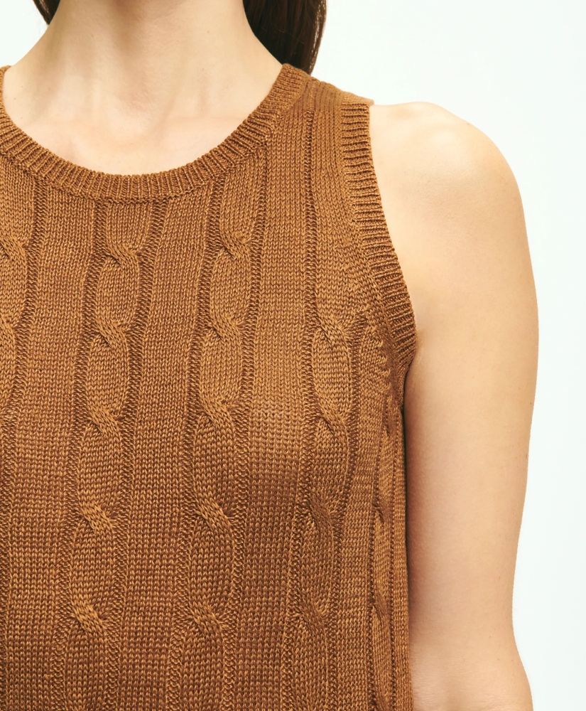 Cable Knit Shell In Linen, image 2