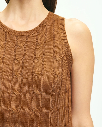 Cable Knit Shell In Linen, image 2