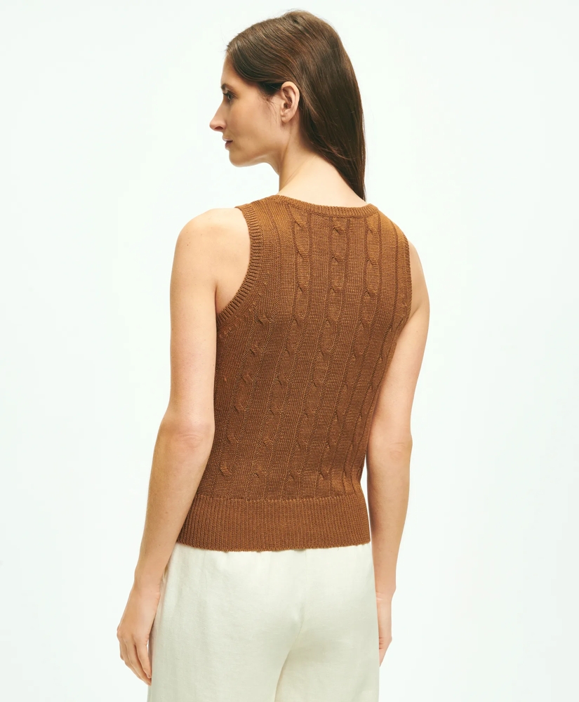 Cable Knit Shell In Linen, image 3