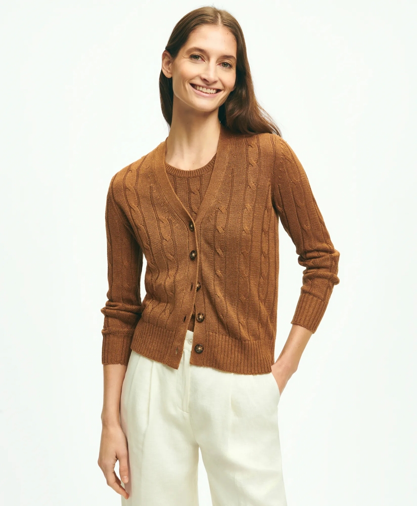 Cable Knit Shell In Linen, image 4