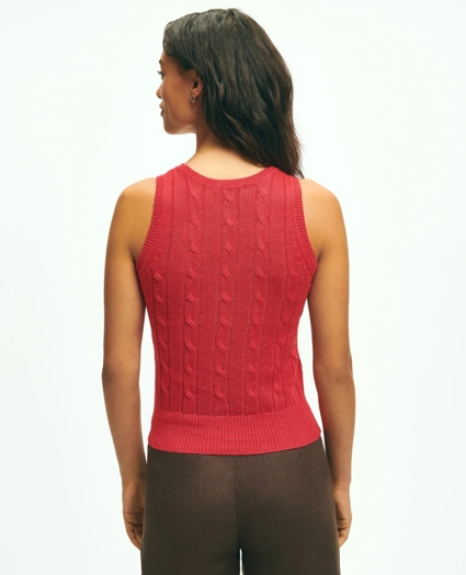 Cable Knit Shell In Linen, image 3