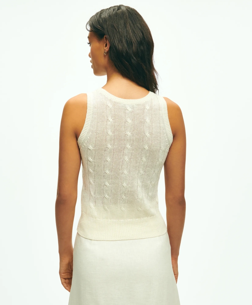 Cable Knit Shell In Linen, image 3