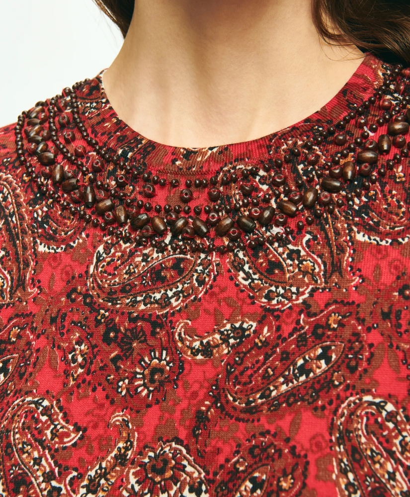 Paisley Beaded Shell In Supima® Cotton, image 3