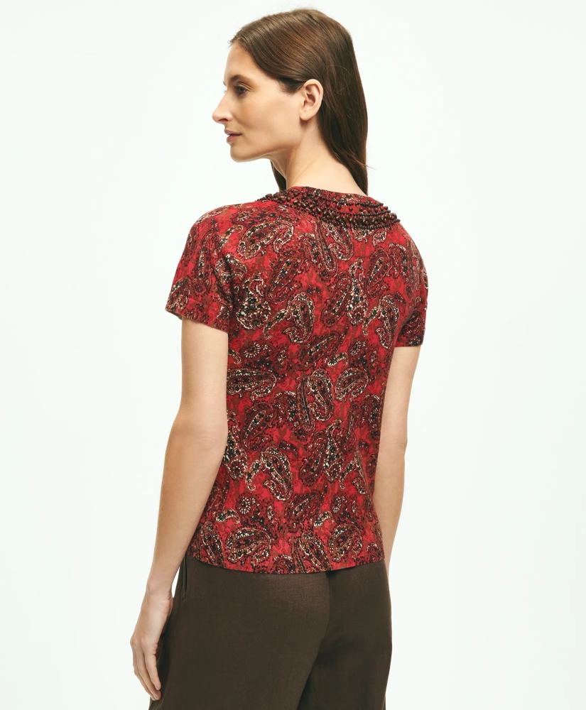 Paisley Beaded Shell In Supima® Cotton, image 4