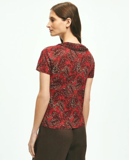 Paisley Beaded Shell In Supima® Cotton, image 4