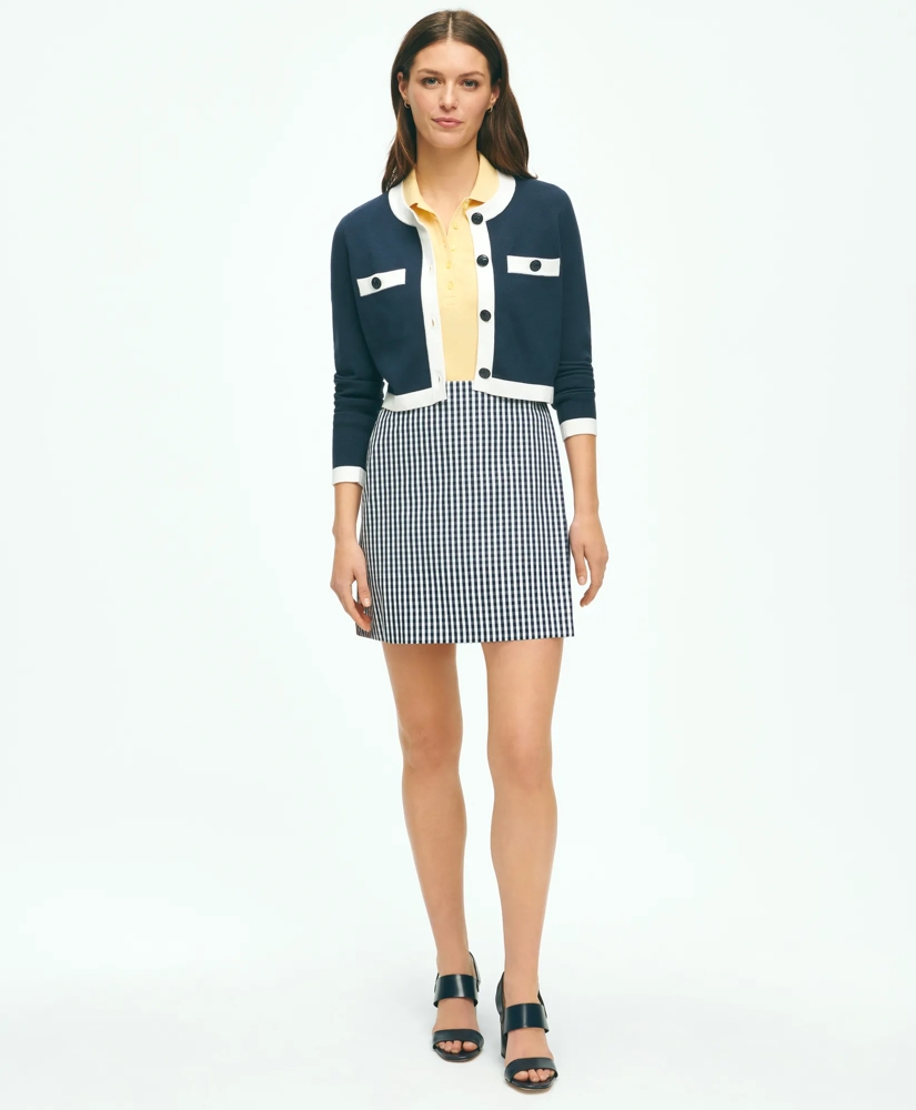 Lady Cardigan With Contrast Tipping, image 2