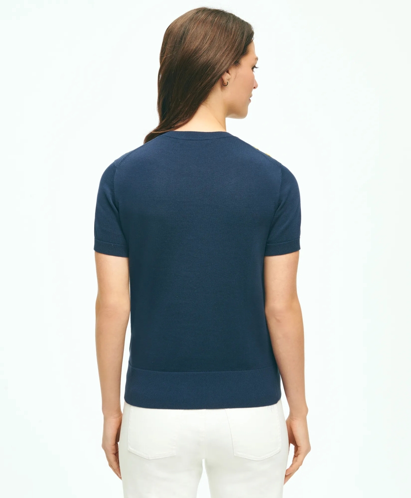 Sunflower Embroidered Shell In Supima® Cotton, image 3