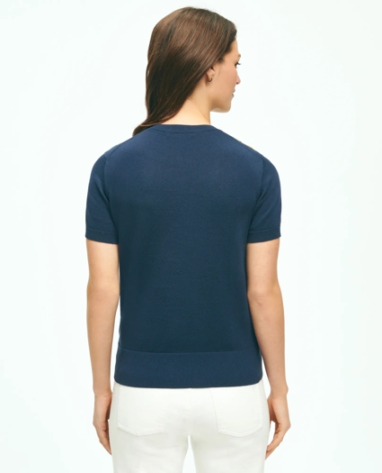 Sunflower Embroidered Shell In Supima® Cotton, image 3