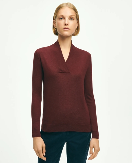 Silk-Cashmere Shawl-Collar Sweater, image 1