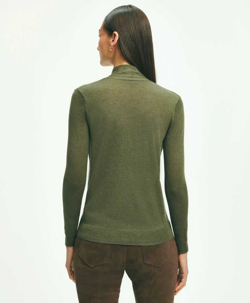 Silk-Cashmere Shawl-Collar Sweater, image 3