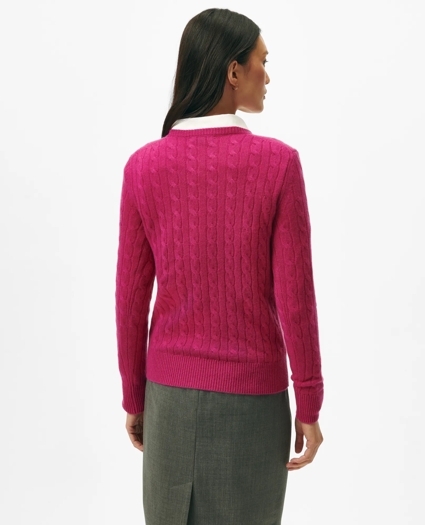 Cashmere Cable Crewneck Sweater, image 2