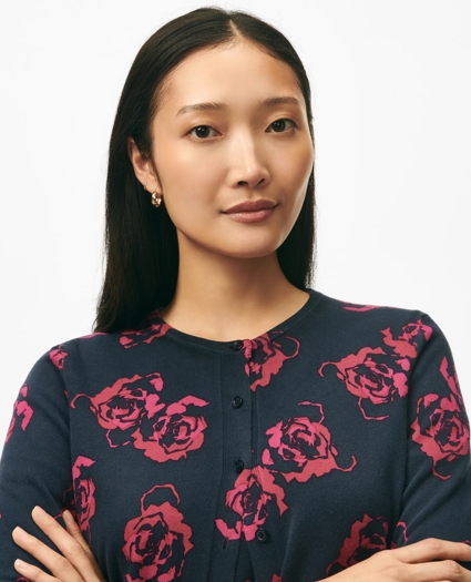 Twinset Rose Cardigan in Cotton Jersey, image 3