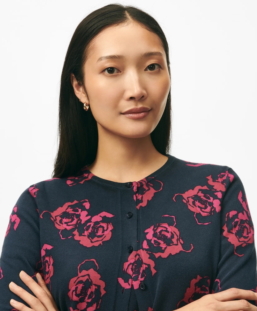 Twinset Rose Cardigan in Cotton Jersey, image 3