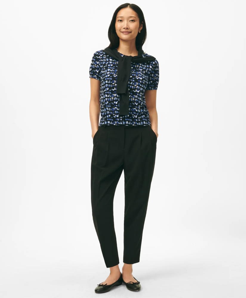 Twinset Abstract Short Sleeve Sweater in Cotton Jersey, image 1