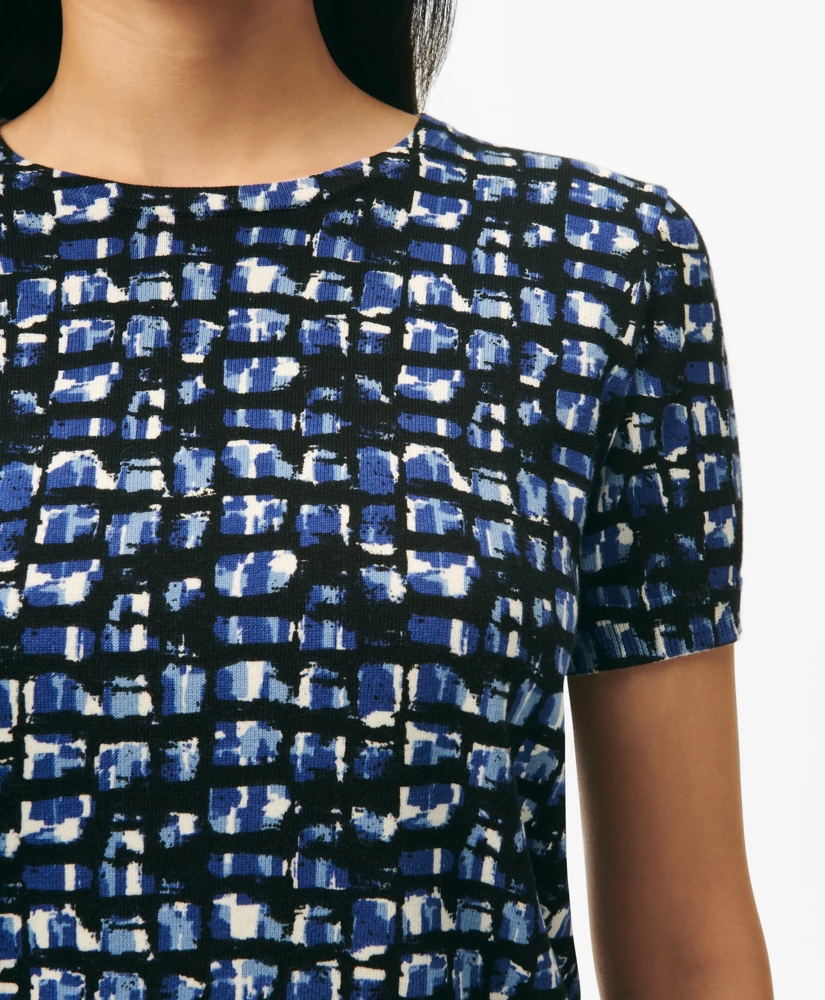 Twinset Abstract Short Sleeve Sweater in Cotton Jersey, image 5
