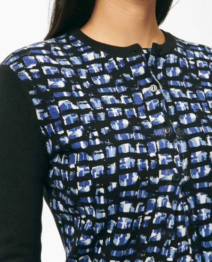 Twinset Abstract Cardigan in Cotton Jersey, image 3