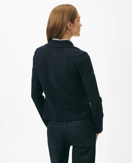 Double-Breasted Sweater Jacket in Merino Wool, image 5