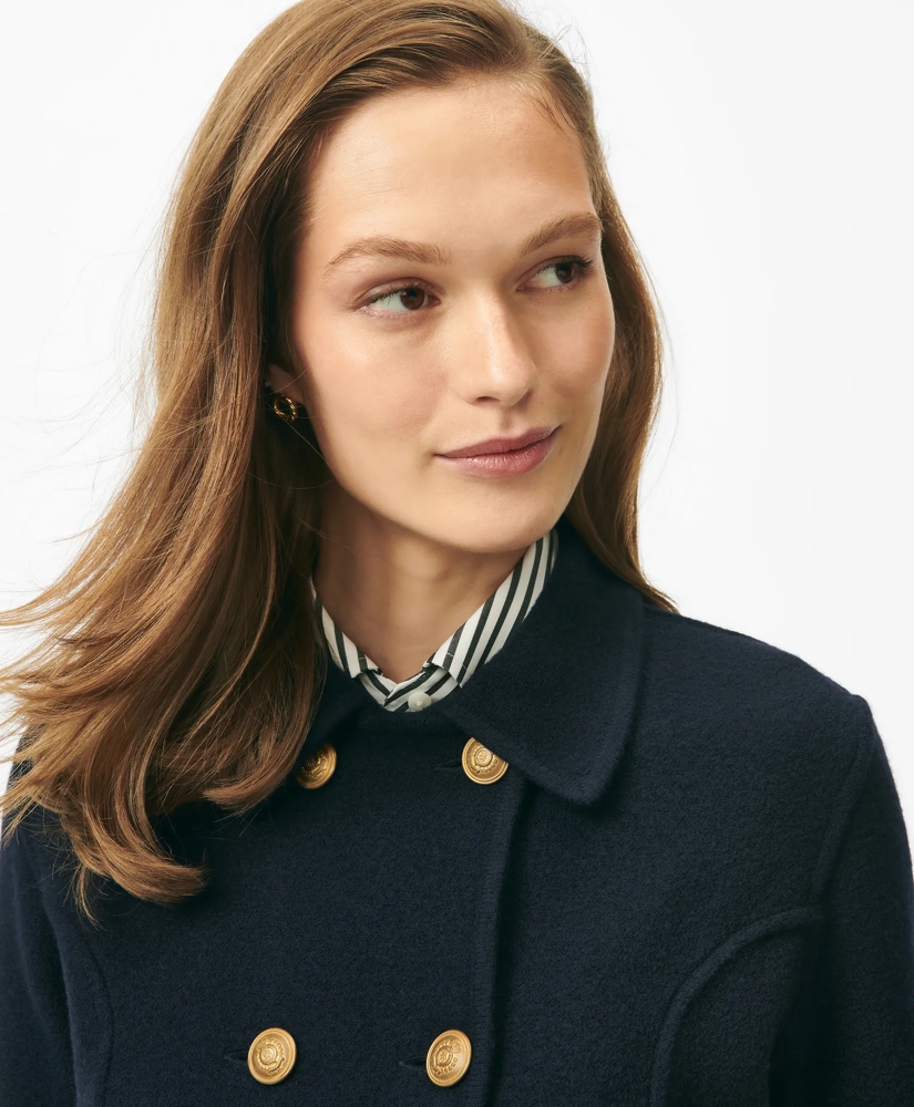 Double-Breasted Sweater Jacket in Merino Wool, image 3
