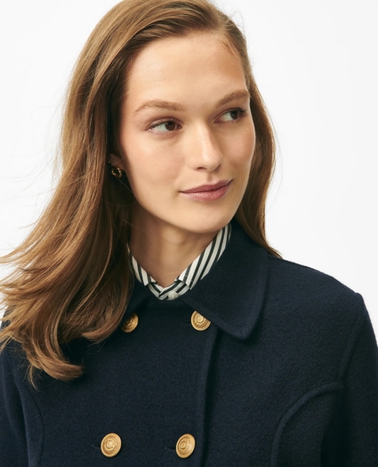 Double-Breasted Sweater Jacket in Merino Wool, image 3
