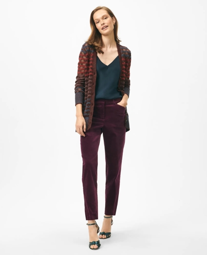 Tunic Twinset Cardigan in Colorful Metallic Cotton Blend, image 3