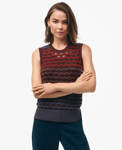 Twinset Shell in Colorful Metallic Cotton Blend, image 4