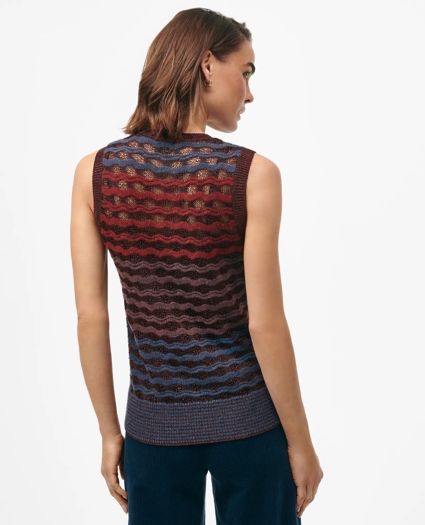 Twinset Shell in Colorful Metallic Cotton Blend, image 5