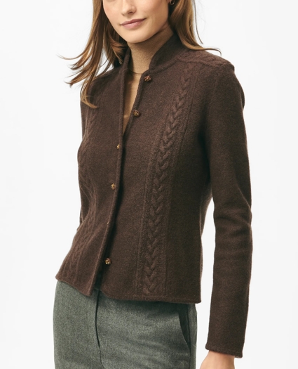 Vintage Sweater Jacket in Boiled Merino Wool, image 3