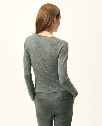 Faux Wrap Sweater in Silk Blend, image 2