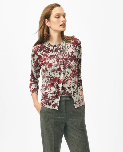 Twinset Cardigan in Floral Silk Blend, image 1