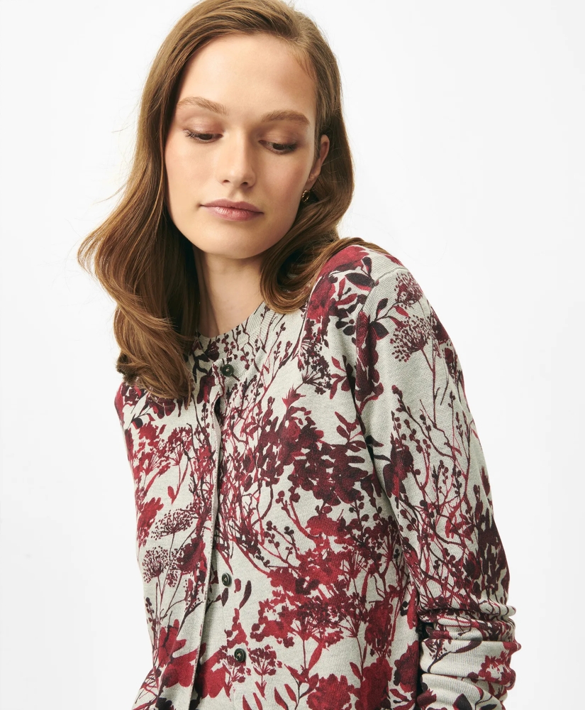 Twinset Cardigan in Floral Silk Blend, image 2