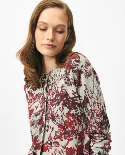 Twinset Cardigan in Floral Silk Blend, image 2