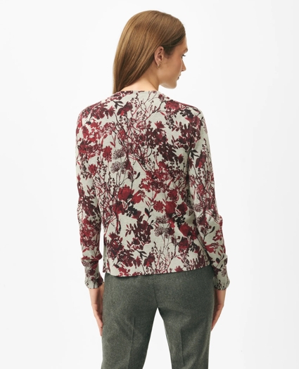 Twinset Cardigan in Floral Silk Blend, image 3