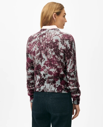 Brushed Sweater in Floral Alpaca-Wool Blend, image 2