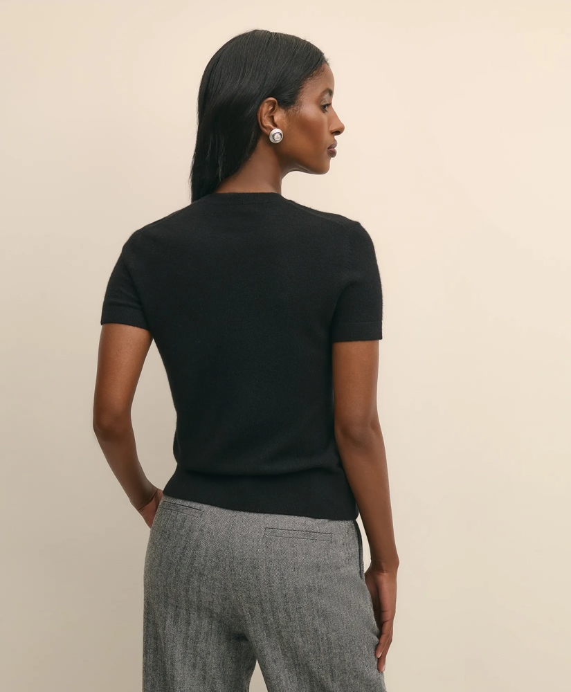 Short-Sleeve Shell Sweater in Cashmere, image 4