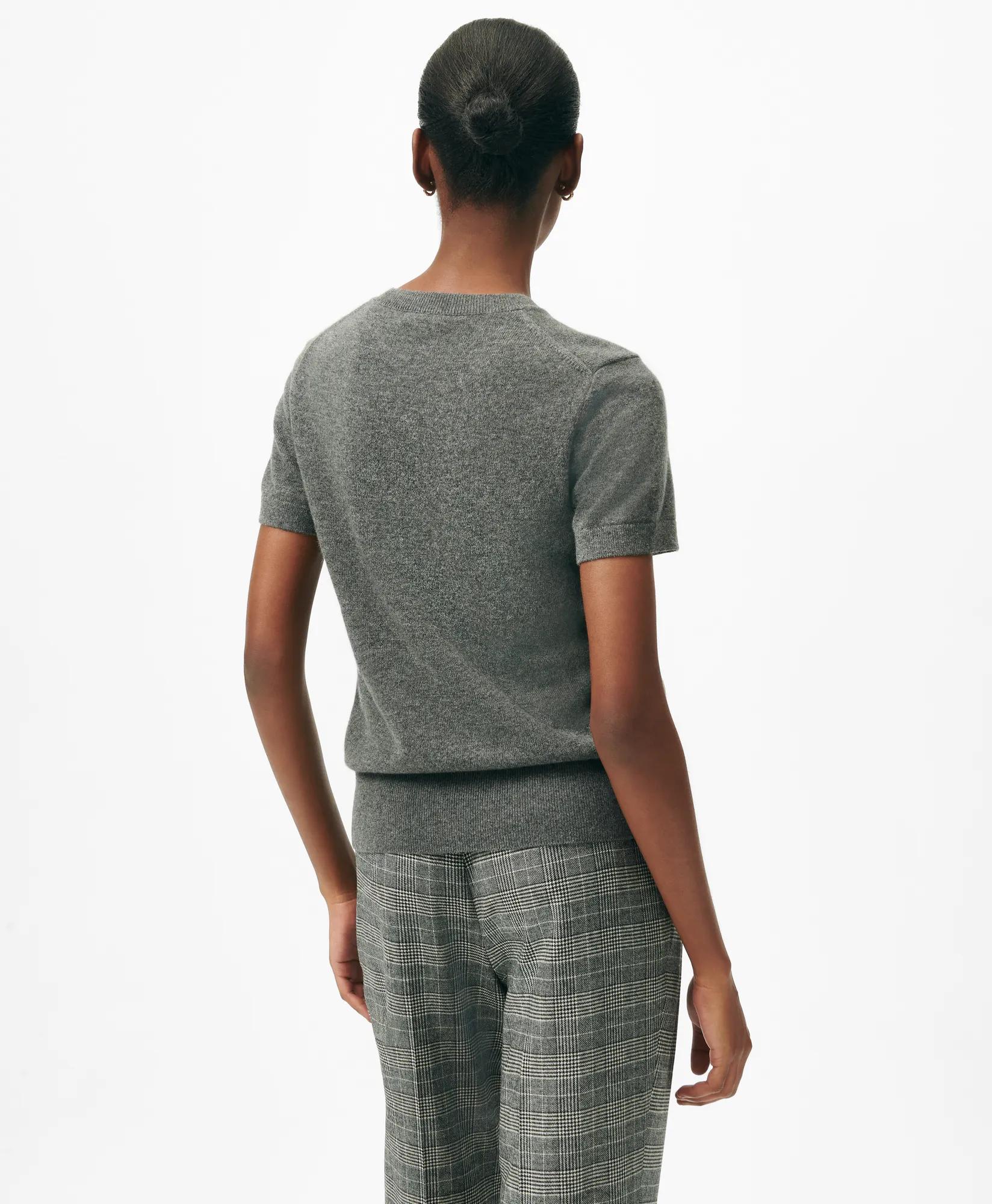 Short-Sleeve Shell Sweater in Cashmere, image 2