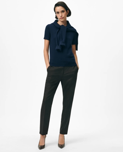 Short-Sleeve Shell Sweater in Cashmere, image 1