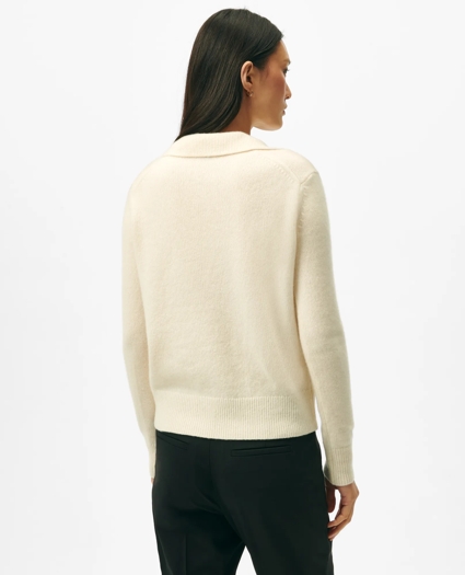 Johnny Collar Sweater in Merino Wool-Cashmere Blend, image 2